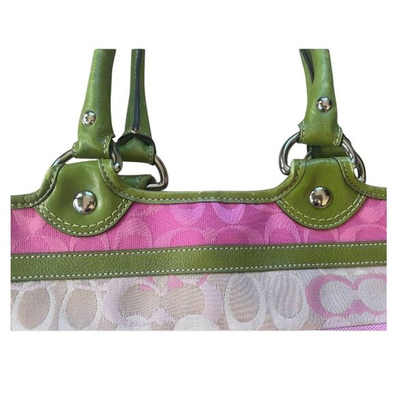 Coach signature y2k canvas and leather silver tone hardware - Picture 8 of 11